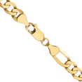 thumbnail image 4 of 14K Solid Yellow Gold 7mm Figaro Link Chain Necklace, 4 of 6