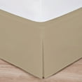 thumbnail image 1 of Queen Size Easy-to-Use Wraparound Bed skirt: Tailored, Split Corner Design, Non-Slip Band. 14" Drop, Mocha Color, 1 of 2