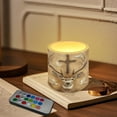 thumbnail image 4 of SEANATIVE Battery Operated LED Candles Set of 4 Remote and Timer Flameless Votive Candles, Multi-Color Flickering Tea Light for Home Parties Holidays Decor, Cross Deer Dove of Peace, 4 of 7
