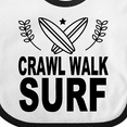thumbnail image 4 of Inktastic Surfing Cute Crawl Walk Surf Boys or Girls Baby Bib, 4 of 4