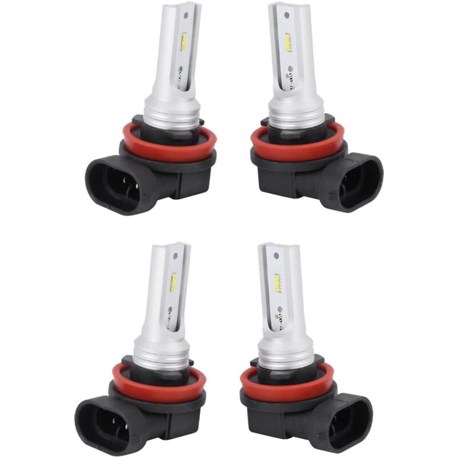 Bombilla de luz antiniebla LED H8 H11 H16, lámpara antiniebla de alta potencia Csp-Y11, blanco frío 6500K (4 paquetes)