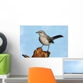 thumbnail image 1 of Northern Mockingbird Mimus Polyglottos Wall Mural by Wallmonkeys Peel and Stick Graphic (18 in W x 12 in H) WM263375, 1 of 4