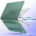 thumbnail image 3 of IBENZER Compatible with 2025 2024 2023 2022 MacBook Air 13 inch Case M4 A3240 M3 A3113 M2 A2681, Hard Shell Case for New M4/M3/M2 Mac Air 13.6" with Touch ID, Midnight Green, W-MAT13-KK-MTGN, 3 of 8