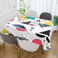thumbnail image 2 of Yayeee Tablecloths 54" x 54" Rectangle Wrinkle Resistant Party Table Cover, Black Retro Pattern, 2 of 8