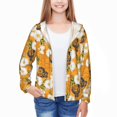 thumbnail image 3 of Xecao White Floral and Butterflies Print Fishing Shirts for teenager Long Sleeve UV Sun Protection Hoodie with Zipper Outdoor Hiking Shirts-Small, 3 of 7