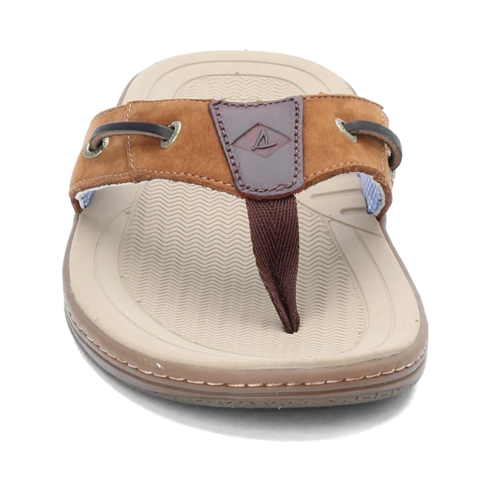 Sperry Mens Baitfish Thong Sandals, Brown/Buc Brown, 11