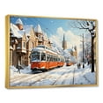 thumbnail image 2 of Designart "Winter in Toronto City II" Cityscapes Framed Wall Art - Industrial Orange Toronto Hallway Framed Wall Art Decor, 2 of 6