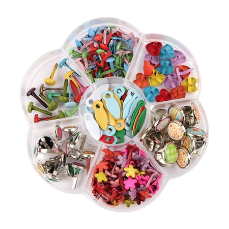 

Mini Brads Paper Craft Embellishment Split Pin Rivet Paper Fastener Supplies 200pcs
