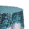 BalsaCircle 72" x 72" Turquoise Square Big Payette Sequin Table Overlay ...