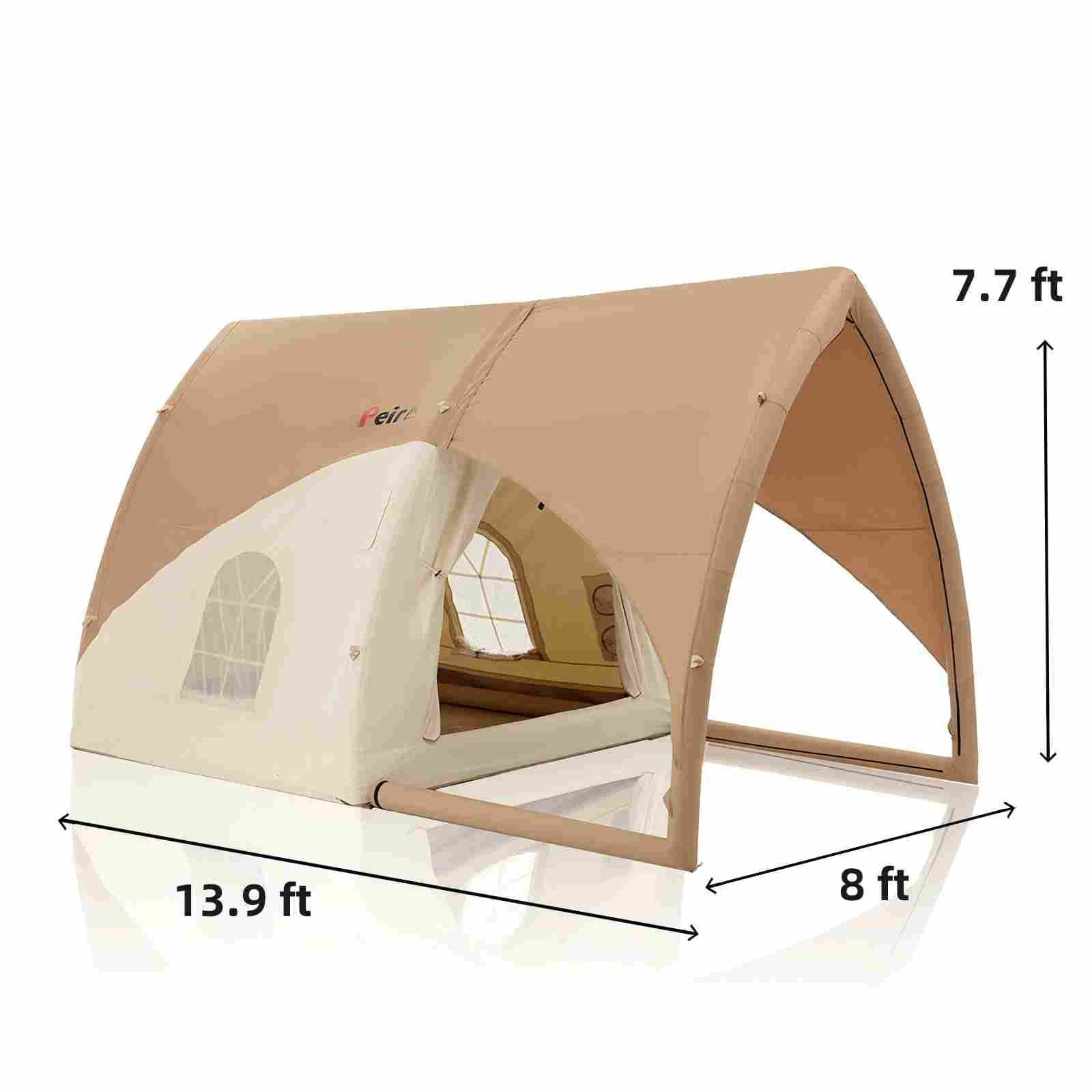 Mini Villa-Style Inflatable Tent,One Bedroom, One Living Room,Windproof, Sun-Resistant, and Breathable