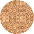 thumbnail image 1 of Ahgly Company Indoor Round Patterned Orange Red Orange Area Rugs, 3' Round, 1 of 6