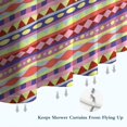 thumbnail image 6 of Pink Striped Geometric Pattern Shower Curtain 84"x72" ,Bathroom Decorative Shower Curtains Set with 12 Hooks,Modern Waterproof Washable Shower Curtain, 6 of 6