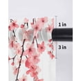 thumbnail image 6 of Cherry Blossoms Tier Curtains 36 Inch Length,Sheer Curtains for Bedroom Living Room Window Spring Botanical Flowers Watercolor Rod Pocket Drapes Kitchen Curtains Small Half Window 27.5"x36" 2 Panels, 6 of 6