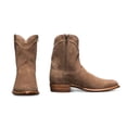 thumbnail image 1 of Botas casuales para hombre de tacón bajo, puntiagudas, con cremallera lateral, cortas y esmeriladas, 1 of 2