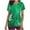 Green, variant on Kilaqueen Scrubs for Women Floral Print V Neck Short Sleeve Everyday Nursing Shirt Casual Relaxed Fit Uniform Shirts