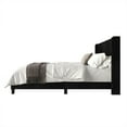 thumbnail image 5 of Home Design Ashland Full Velvet Upholstered Panel Bed Frame with Wingback Headboard and Foam Padding, Black, Easy Assembly, 5 of 11