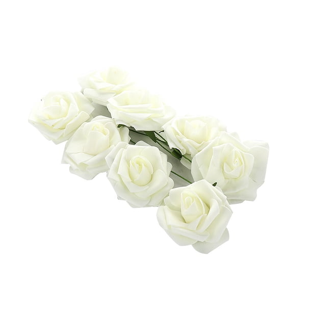 Ramo de imitación ANGGREK Ramo de novia Flores decorativas Blanco leche Paquete de 10