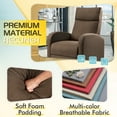 thumbnail image 3 of Homall Fabric Recliner Chair Adjustable Modern Home Theater Seating Single Recliner Sofa Living Room Armrest Chair With Thick Cushion, 3 of 6