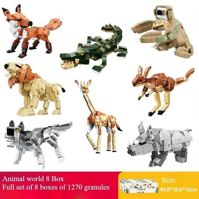 Animal World Blocs de Construction, Modèle de Girafe Compatible Lego – Jouet Éducatif d'Assemblage Casse-Tête Cadeau pour Enfants