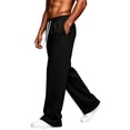 thumbnail image 6 of Domuza Baggy Fleece Wide Leg Sweatpants for Men Loose Fit Drawstring Elastic Waist Lounge Pants with Side Pockets, Warm Streetwear Sweat Pants for Fall Winter, 6 of 6