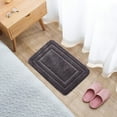 thumbnail image 3 of Fmbmuo Rectangle Bathroom Rugs Flat Pile Modern Machine Washable Bath Mats for Bathroom 100%Polyester 16x24in Dark Grey, 3 of 4