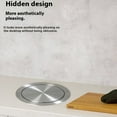 thumbnail image 2 of Langgg Simple Trash Grommet Embedded Countertop Bin Cover 430 Round Small Stainless Steel Recessed Trash 22-25CM, 2 of 6