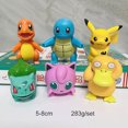 thumbnail image 1 of Sólido Pokemon 6 Gacha Machine Toys Pikachu Car Doll Pokemon Figuras Adornos de animación, 1 of 5