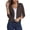 Brown color, variant on Women'S 3/4 Sleeve Cropped Cardigan Sweater Elegant Shrugs For Women Simple And Versatile Short Brown color 2XL