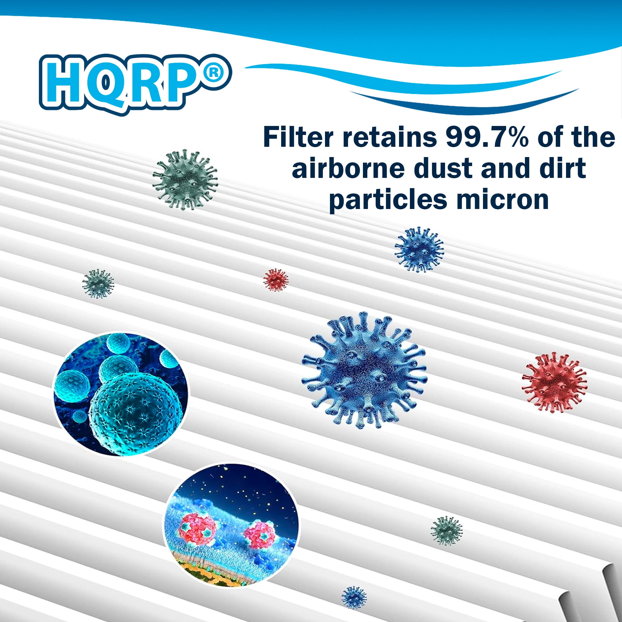 HQRP TP04 Replacement HEPA Filter compatible with Dyson HP04 TP04 DP04 TP05 DP05 Air Purifiers, Sealed Two Stage 360° Glass Pure Cool Fan HEPA Filter & Activated Carbon Filter
