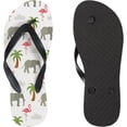 thumbnail image 3 of GZHJMY Women Flip Flops Slippers Cute Elephants Animal Tropical Flamingo Palm Trees Sandals for Beach Summer Shower Men Boy Girl Kid Summer Slippers, 3 of 5