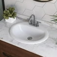 thumbnail image 4 of DeerValley DV-1DS0120 20" x 17" White Oval Vitreous China Drop-in Bathroom Sink with Overflow, 4 of 4