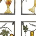 thumbnail image 5 of DecMode Multi Colored Metal Wine Wall Decor with Grapes Detailing (4 Count), 5 of 8