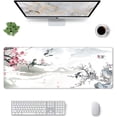 thumbnail image 3 of Cherry Blossom Sakura Gaming Mouse Pad 35.4×15.7inch with Stitched Edges Extended Waterproof Desk Pads Non-Slip Rubber Base Large Keyboard Mat Computer Gaming Mousepad for Work/Office/Home (Ten), 3 of 6