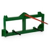 Titan Attachments Hay Frame Attachment Fits Hook and Pin Mounting Systems with 49" Conus 2 Hay Bale and Stabilizer Spears, Rated 3,000 LB, Hay Handling Tractor Attachments