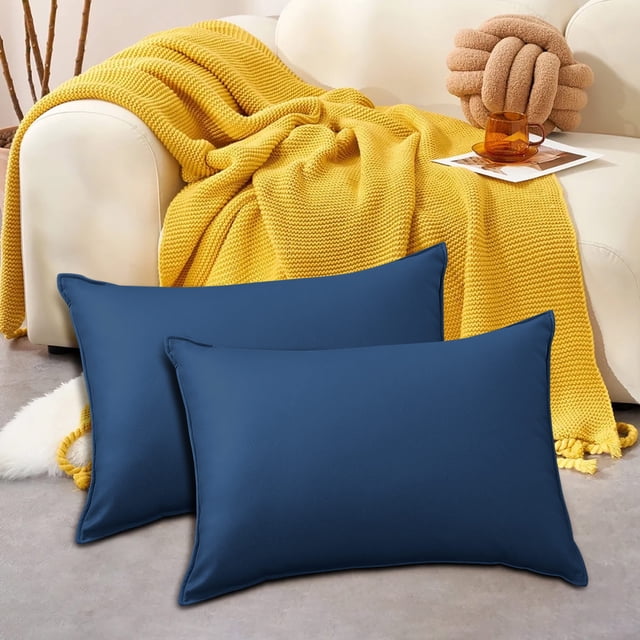 Birdeem Housse de Coussin d'Extérieur, Housse de Coussin Rectangulaire Imperméable 12x20 Pouces, Protecteur de Mobilier de Patio Moderne Uni pour Dossier de Chaise, Utilisation Terrasse au Bord de la Piscine