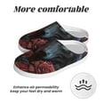 thumbnail image 6 of Disketp Rose Full Moon Black Wolf Women's Men's Slippers Plush Slip-On House Slipper for Winter Indoor Soft Cushion Non-slip Fluffy Slides Slippers-35/36, 6 of 7