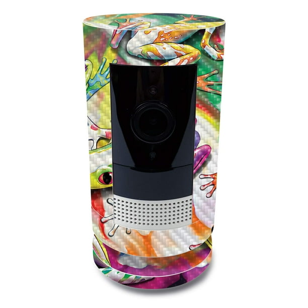 Mightyskins Piel De Fibra De Carbono Para Batería Ring Stick Up Cam – Pintura Húmeda | Acabado Protector De Fibra De Carbono Texturizado Duradero | Fácil De Aplicar Quitar Y Cambiar Estilos | Hecho En