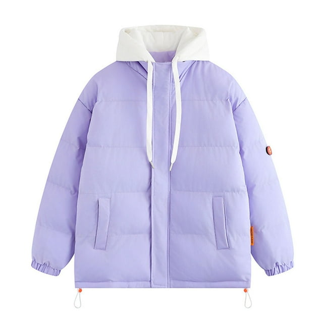 Styesk Jackets for Men Zipper Up Warm Jackets Outdoor Plus Size Work Coats Hooded Color Block Puffer Jacket Casual Comfy Wind Breaker Jackets with Pockets