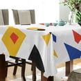 thumbnail image 5 of Yayeee Tablecloths 54" x 54" Rectangle Wrinkle Resistant Party Table Cover, Black Simple Shapes, 5 of 8