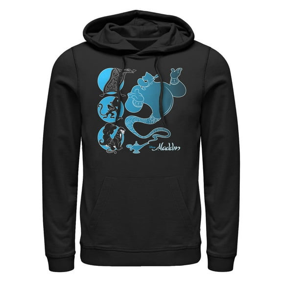 Men's Aladdin Genie and Friends Pull Over Hoodie