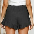 thumbnail image 5 of QLEICOM Womens Athletic Shorts, Plus Size Shorts, Fashion Shorts Summer Casual Loose Solid High Waist Ruffles Short Yoga Shorts, Running Shorts, Comfy Beach Shorts, Cycling Shorts Black L, 5 of 8