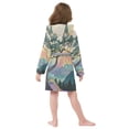 thumbnail image 7 of FORMRS Niños Bathrobe Unisex Hooded Robe Soft Plush Pajamas Sleepwear, Size 7-9T, Pine Tree Rainbow, 7 of 7