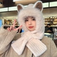 thumbnail image 4 of 2025 Winter Warm Hat Scarf Combo for Women Soft Knitted Ear Cover Windproof Cold Weather Accessories Fashionable, 4 of 8