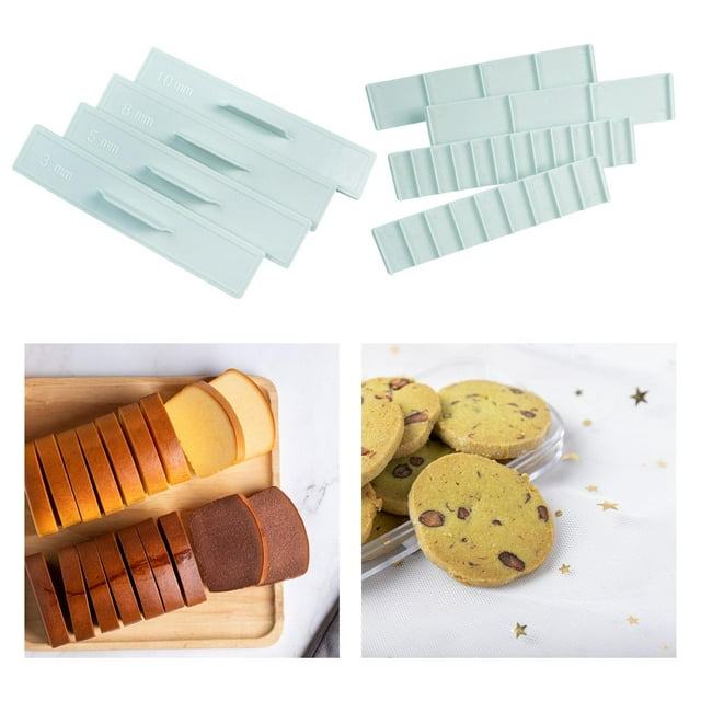 8x regla marcadora para medir pasteles, regla para pastel y galleta, 8 tamaños, herramientas de pastelería gruesas multifuncionales para ,