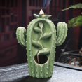 thumbnail image 1 of de en apariencia de Cactus de cerámica, quemador creativo, soporte para , decoración de escritorio, accesorios ornamentales Largo Macarena Incensario de incienso de reflujo, 1 of 7