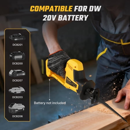 Reciprocating Saw for Dw 20V Battery, Cordless Sawzall with 8 Blades