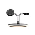 thumbnail image 2 of Cargador inteligente Auricular de cargas Dock de carga Carga rápida 3 en 1 Travel Office Homen Office Hotel Desktop Stand Pad con cable negro Scienceny EL006101-01B, 2 of 7