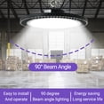 thumbnail image 3 of GCGAFUL 300W LED UFO High Bay Lights, 42000LM 5000K IP65 Commercial Bay Lighting Fixture, Super Bright with 5ft Cable, Plug & Play for Warehouse, Factory, Garage, Workshop, Barn, 3 of 10