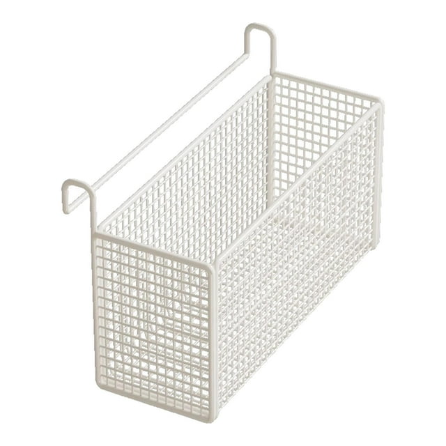 Cesta colgante de mesilla de noche, organizador colgante para teléfono, libro, pañuelos Blanco