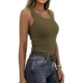 thumbnail image 4 of PRETTYGARDEN Womens Summer Tops Spring Cute Sleeveless Scoop Neck Workout Tank Top Casual Ribbed Knit Basic Cami Shirts, 4 of 10